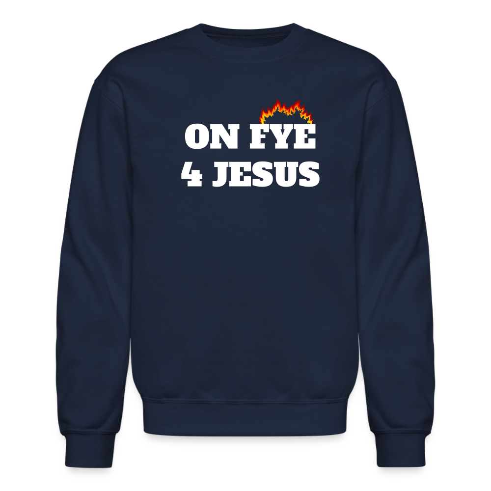 ON FYE 4 JESUS Crewneck Sweatshirt - navy