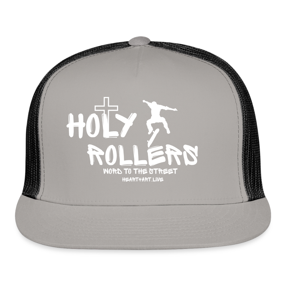 Holy Rollers Skater 🛹 Trucker Hat - gray/black