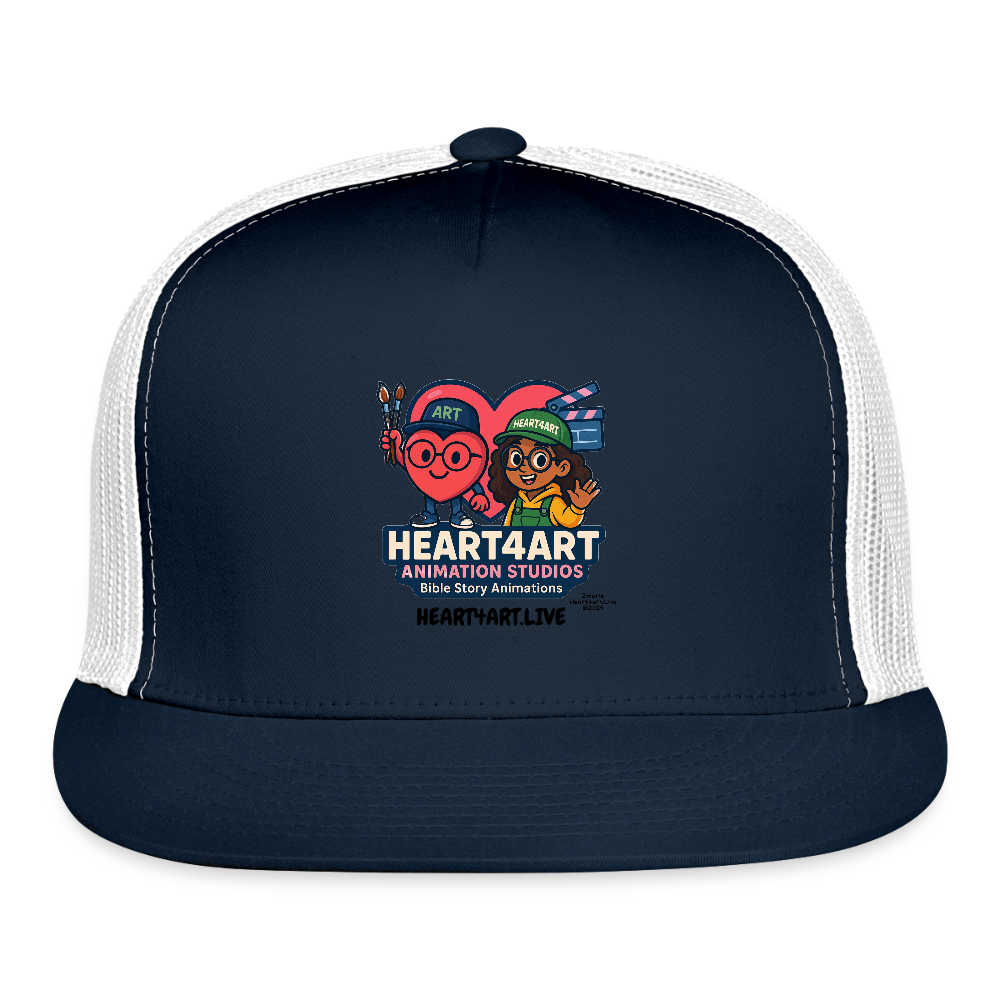 HEART4ART ANIMATION STUDIOS Trucker Hat - navy/white