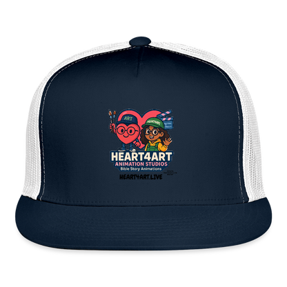 HEART4ART ANIMATION STUDIOS Trucker Hat - navy/white
