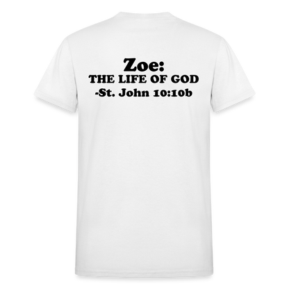 THE ZOE LIFE OF GOD Gildan Ultra Cotton Adult T-Shirt - white