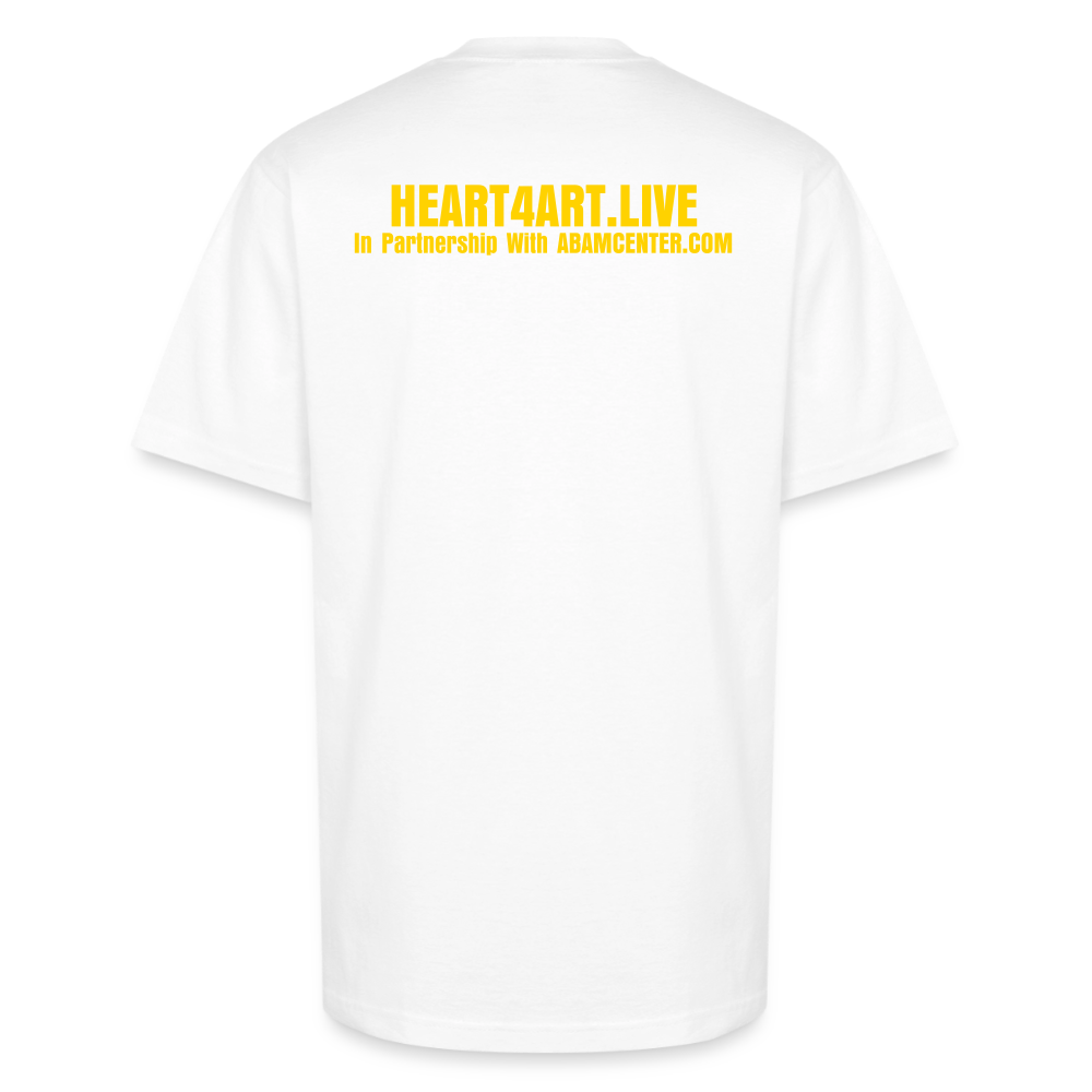 Creation of Whales and Animals Unisex Oversized Heavyweight T-Shirt - white