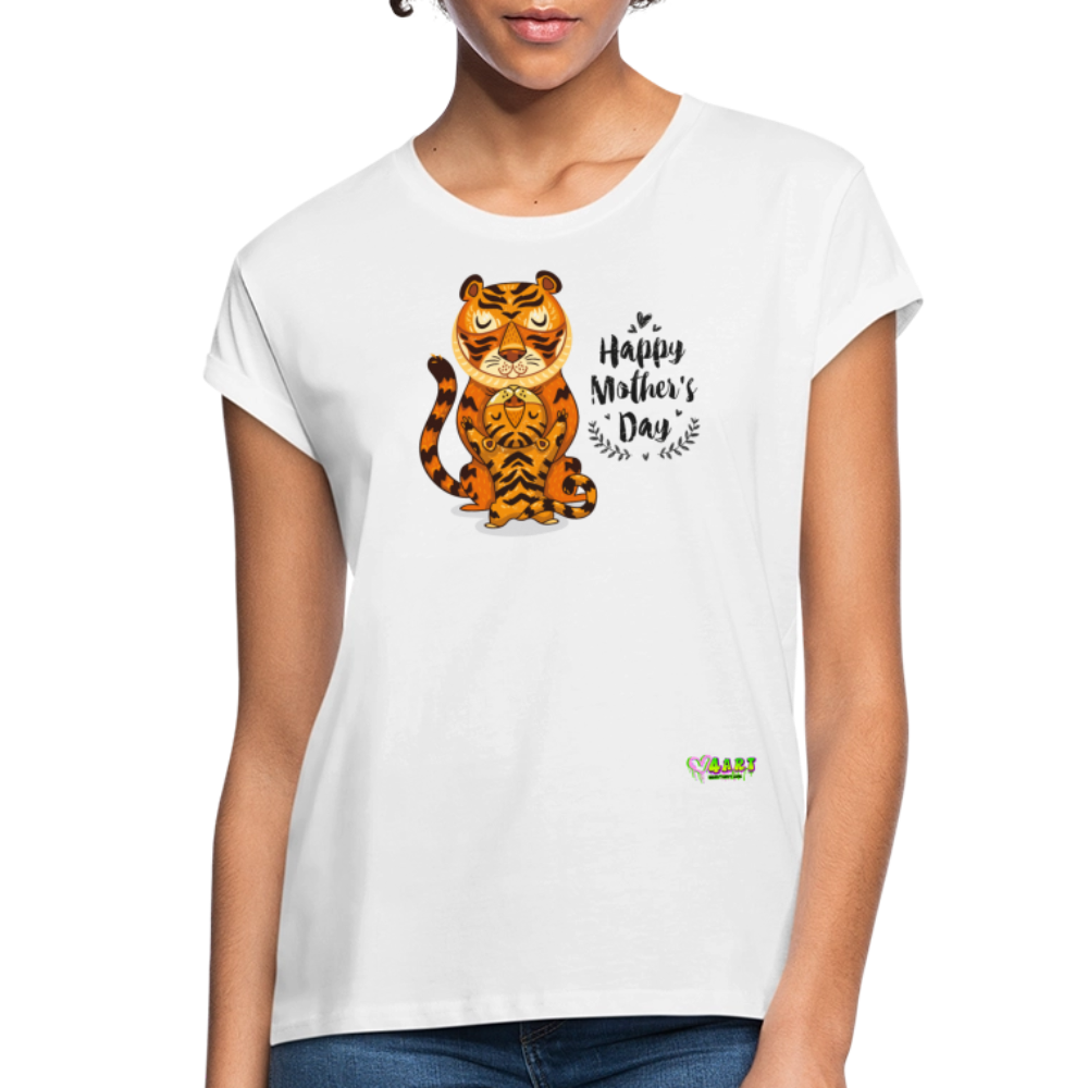 Happy Mother's Day- Tiger (Women's Relaxed Fit T-Shirt) - white