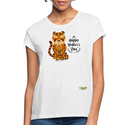 Happy Mother's Day- Tiger (Women's Relaxed Fit T-Shirt) - white