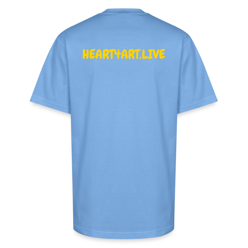 HAPPY TO BE A CHRISTIAN Unisex Oversized Heavyweight T-Shirt - sky blue