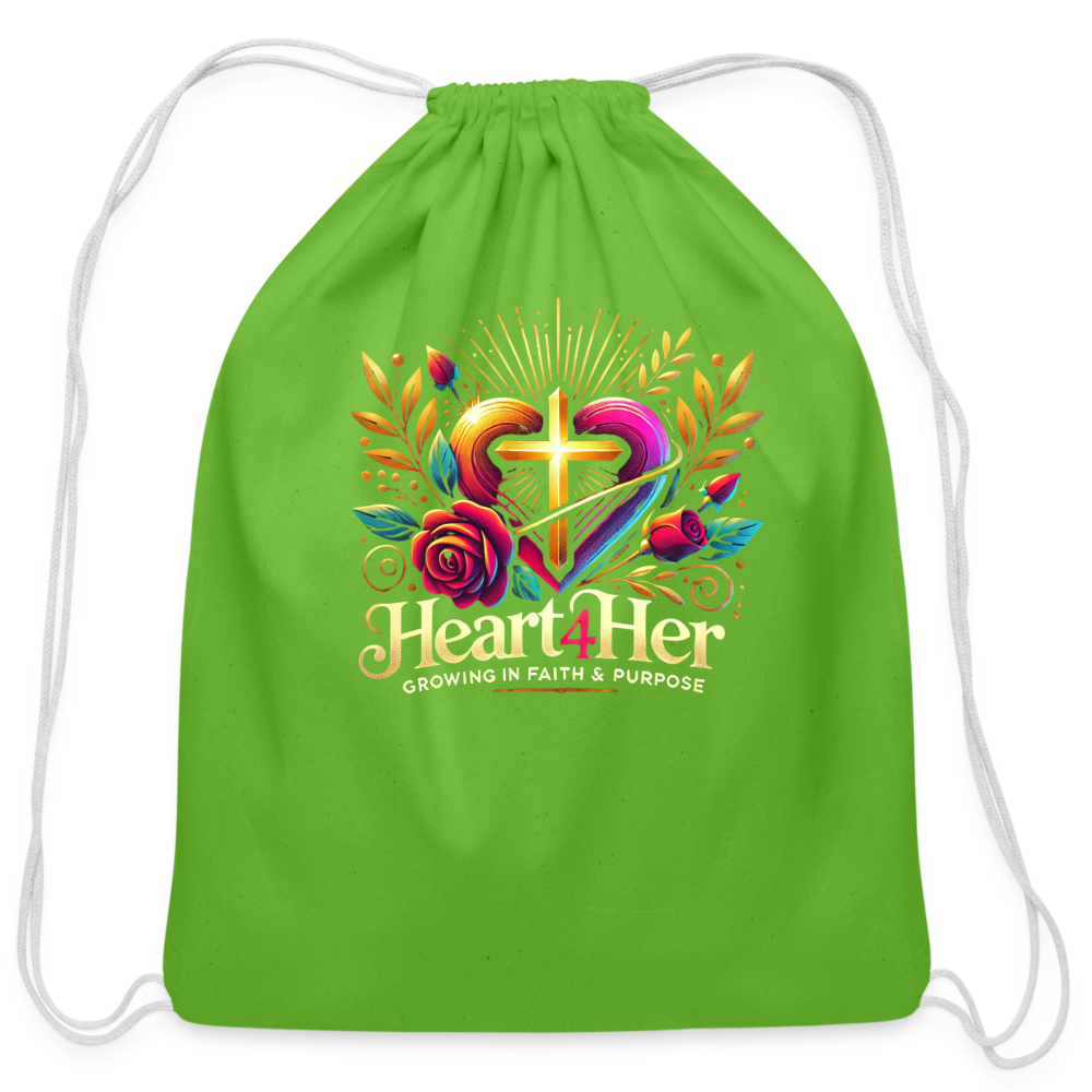 Heart4Her Cotton Drawstring Bag - clover