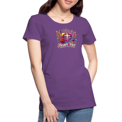 Heart4Her Women’s Premium T-Shirt - purple