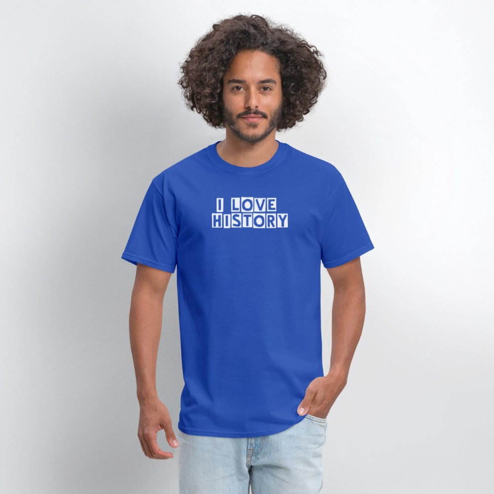 I LOVE HISTORY Unisex Classic T-Shirt - royal blue