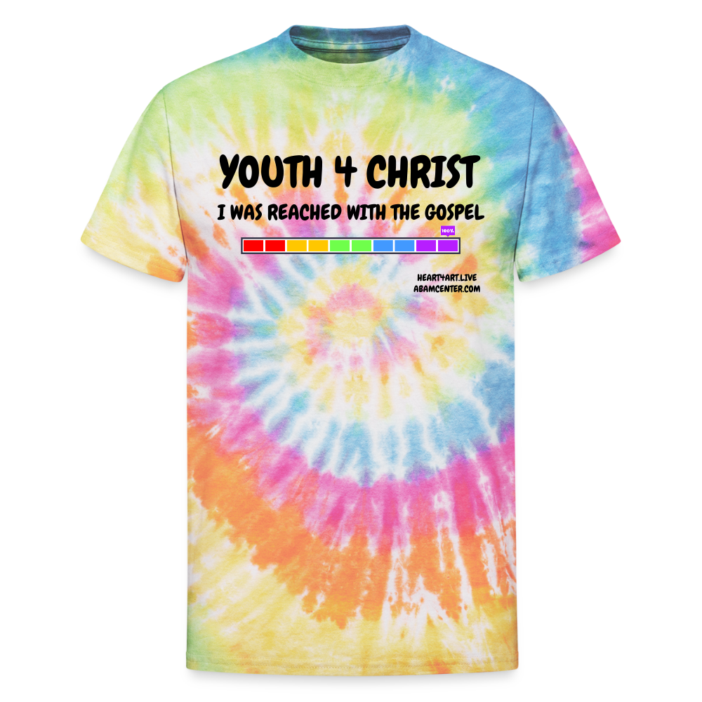 YOUTH 4 CHRIST (Y4C) I WAS REACHED...Unisex Tie Dye T-Shirt - rainbow