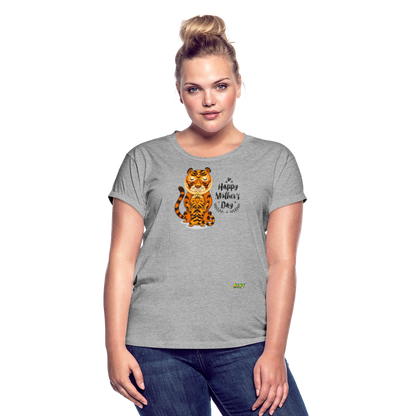 Happy Mother's Day- Tiger (Women's Relaxed Fit T-Shirt) - heather gray