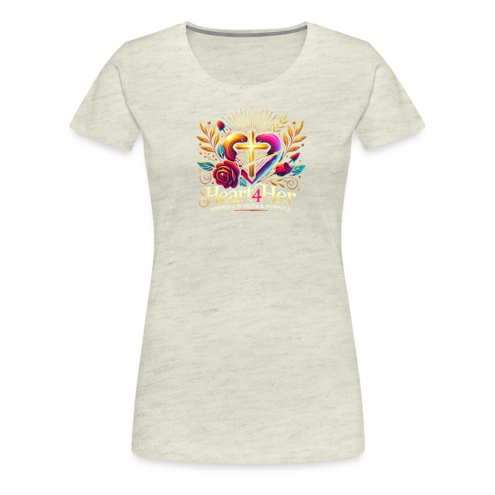 Heart4Her Women’s Premium T-Shirt - heather oatmeal