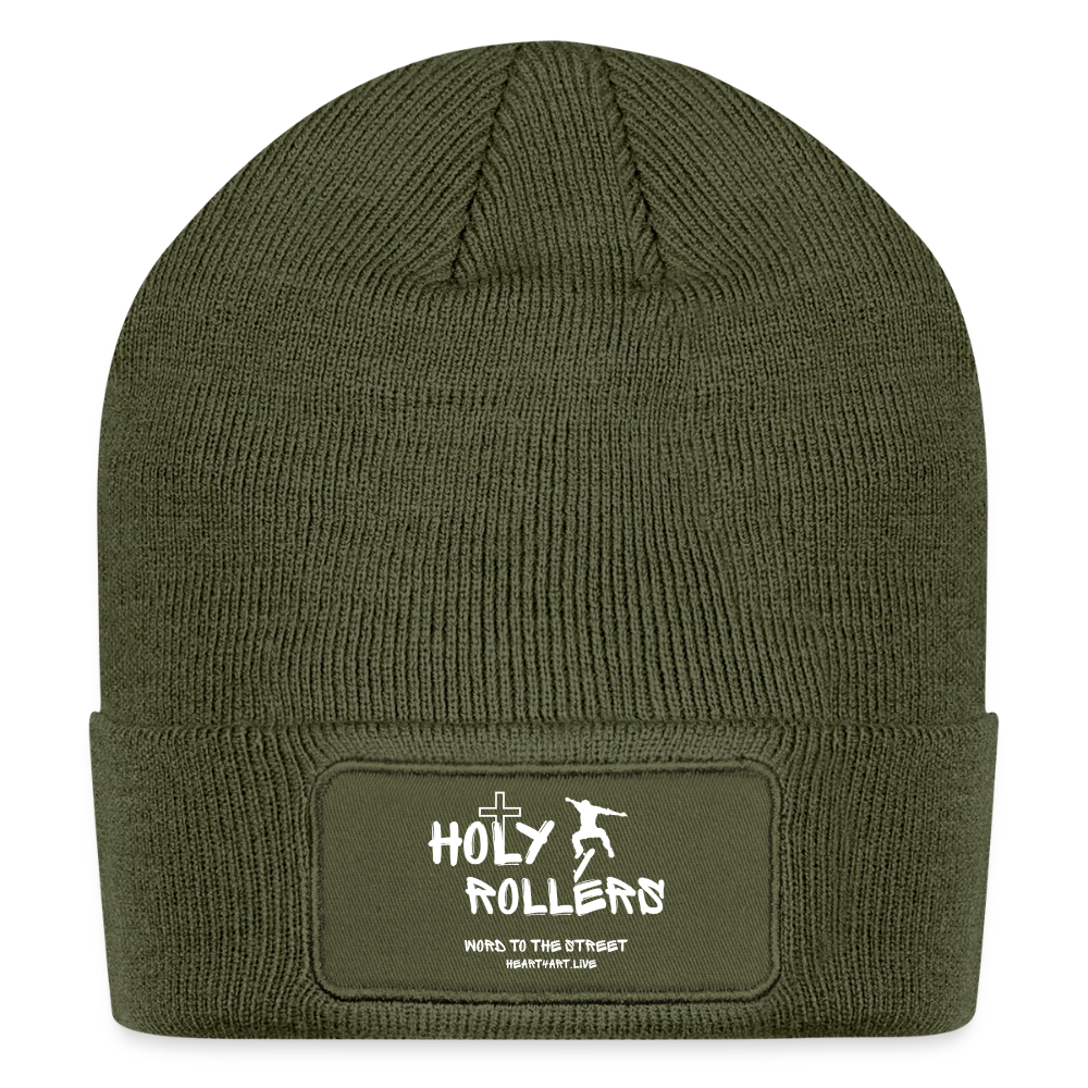 HOLY ROLLERS SKATER 🛹Patch Beanie - olive