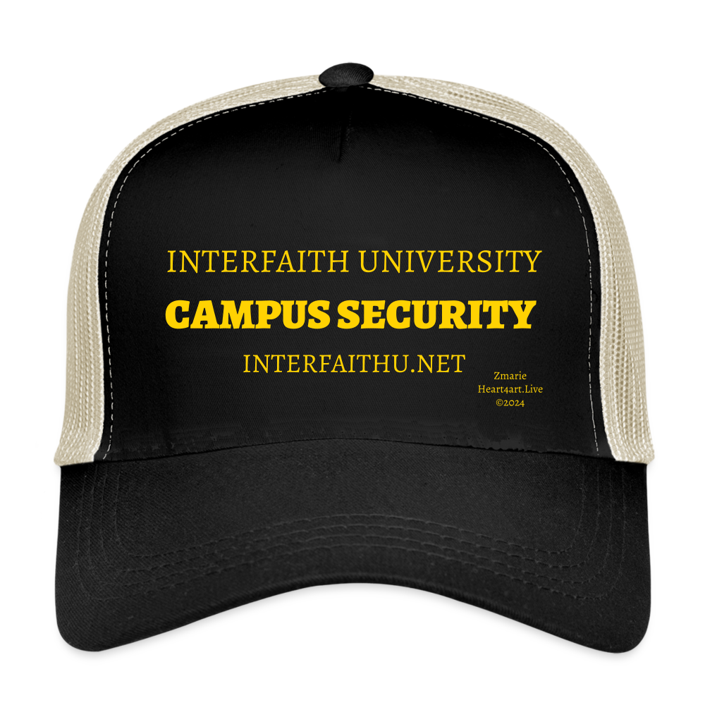 Interfaith U Campus Security Eco Trucker Cap - black/oyster