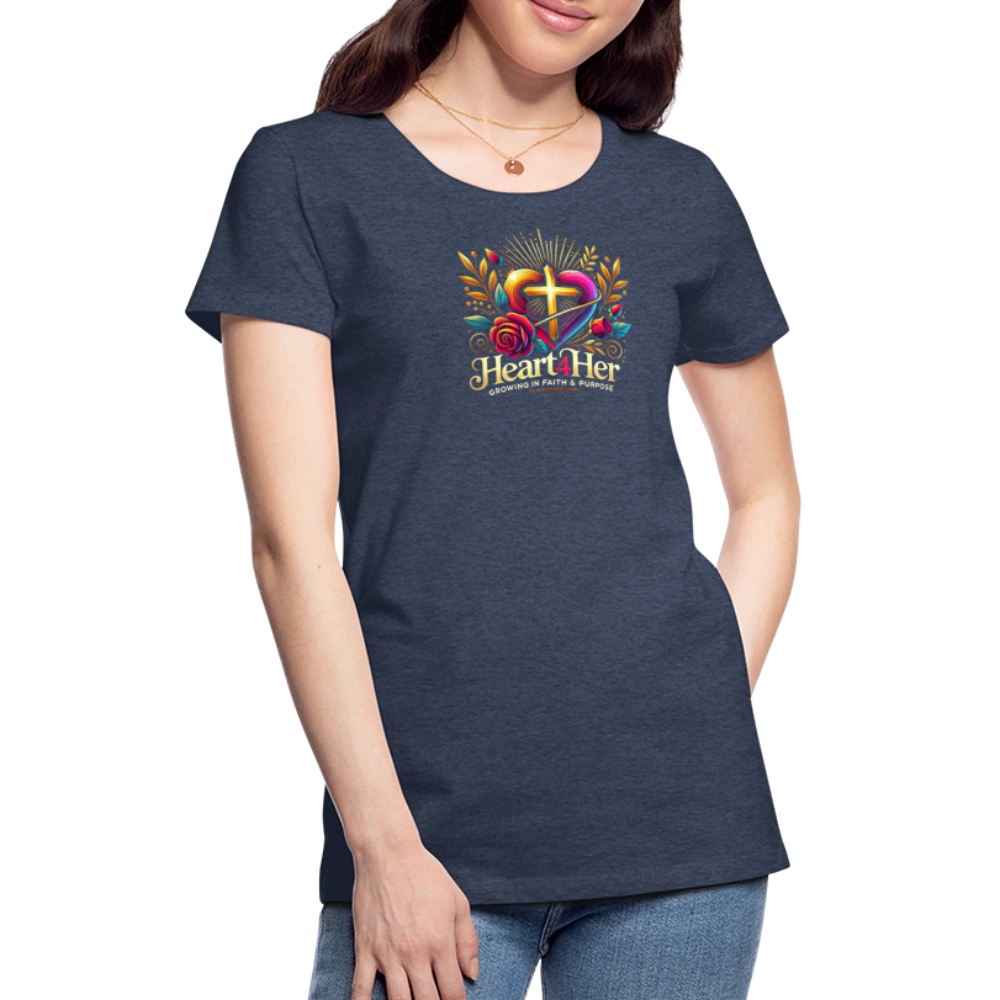 Heart4Her Women’s Premium T-Shirt - heather blue