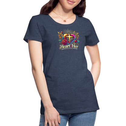 Heart4Her Women’s Premium T-Shirt - heather blue