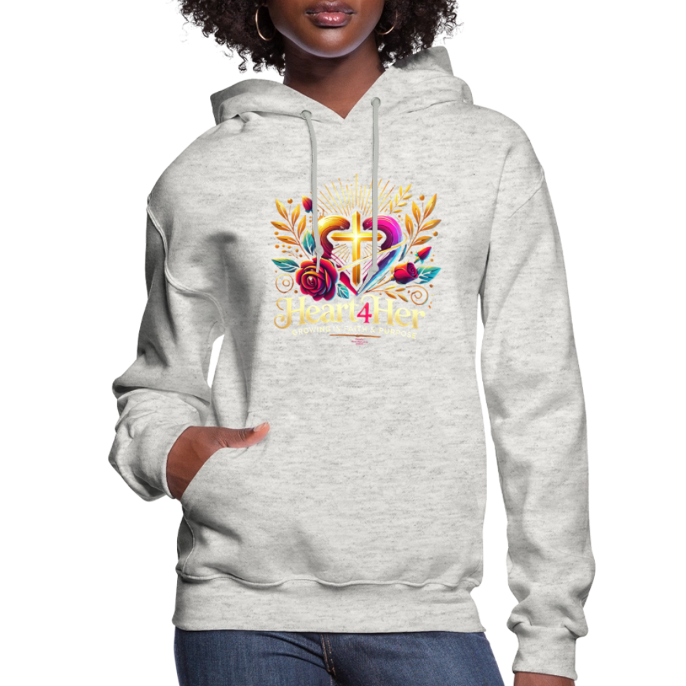 Heart4Her Women's Hoodie - heather oatmeal