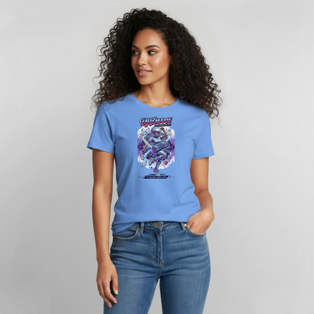 DJ ZMARIE "THE DANCING DJ" TM Gildan Ultra Cotton Adult T-Shirt - carolina blue