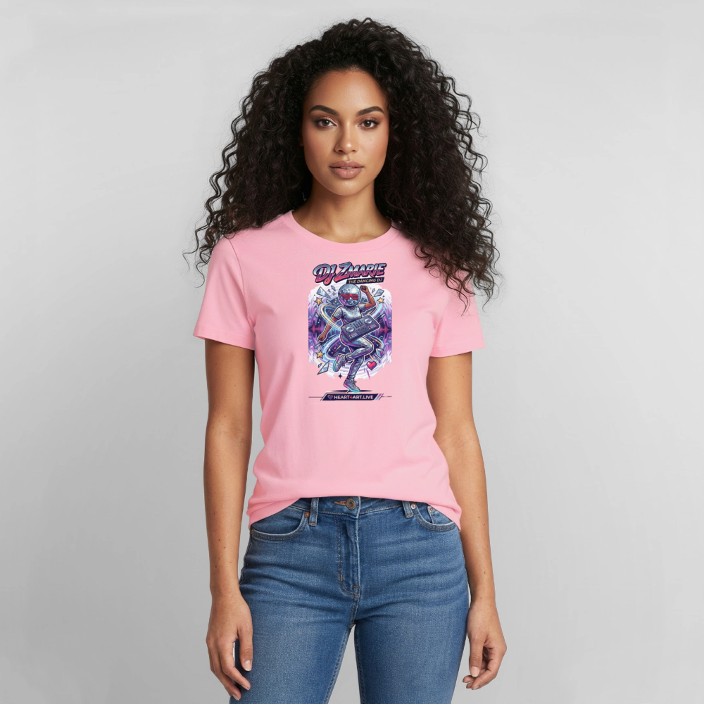 DJ ZMARIE "THE DANCING DJ" TM Gildan Ultra Cotton Adult T-Shirt - light pink