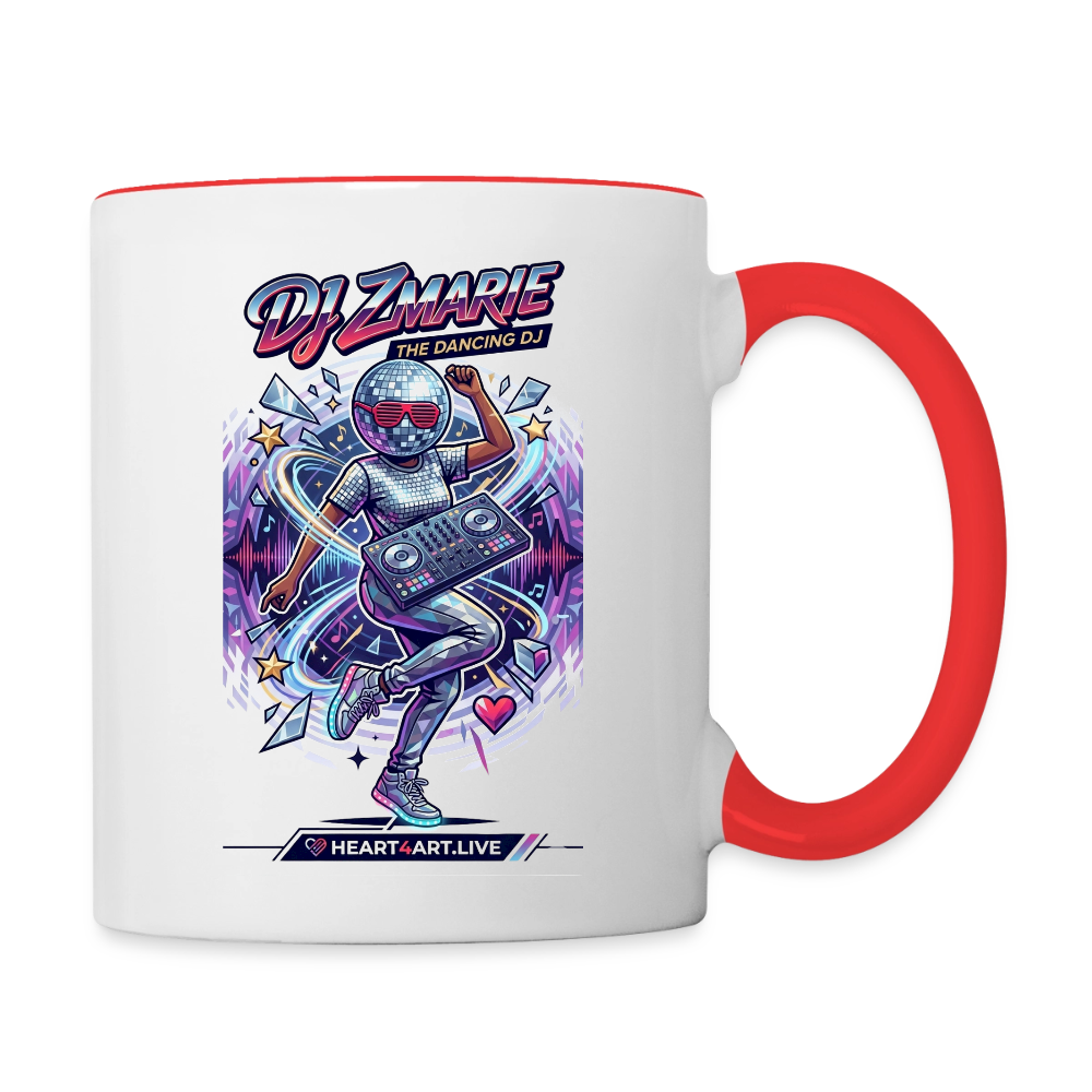 DJ ZMARIE "THE DANCING DJ" Multi-Color Mug - white/red