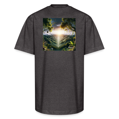 Vegetation Interpretation Unisex Oversized Heavyweight T-Shirt - charcoal grey