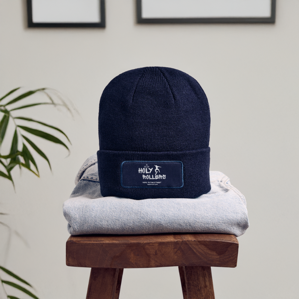 HOLY ROLLERS SKATER 🛹Patch Beanie - navy