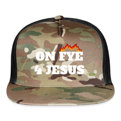 ON FYE 4 JESUS Trucker Hat - MultiCam\black