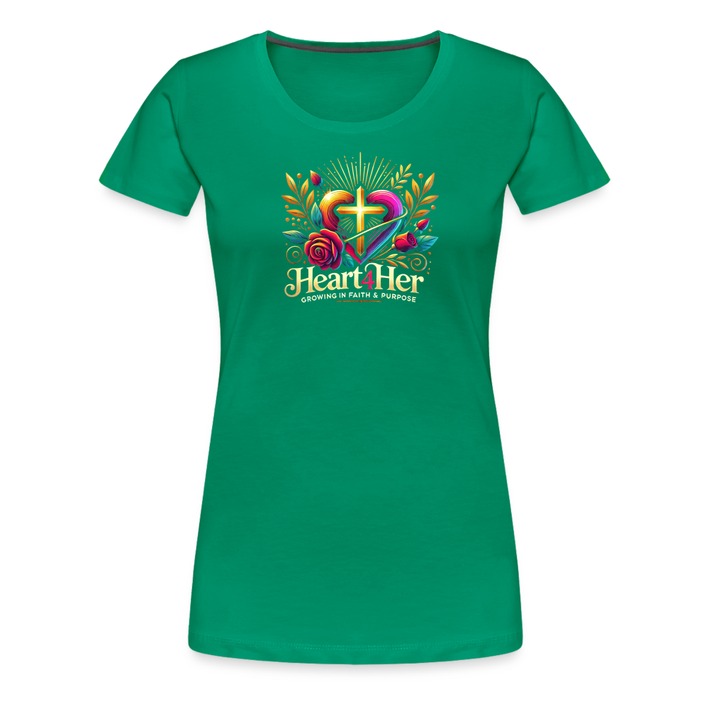Heart4Her Women’s Premium T-Shirt - kelly green