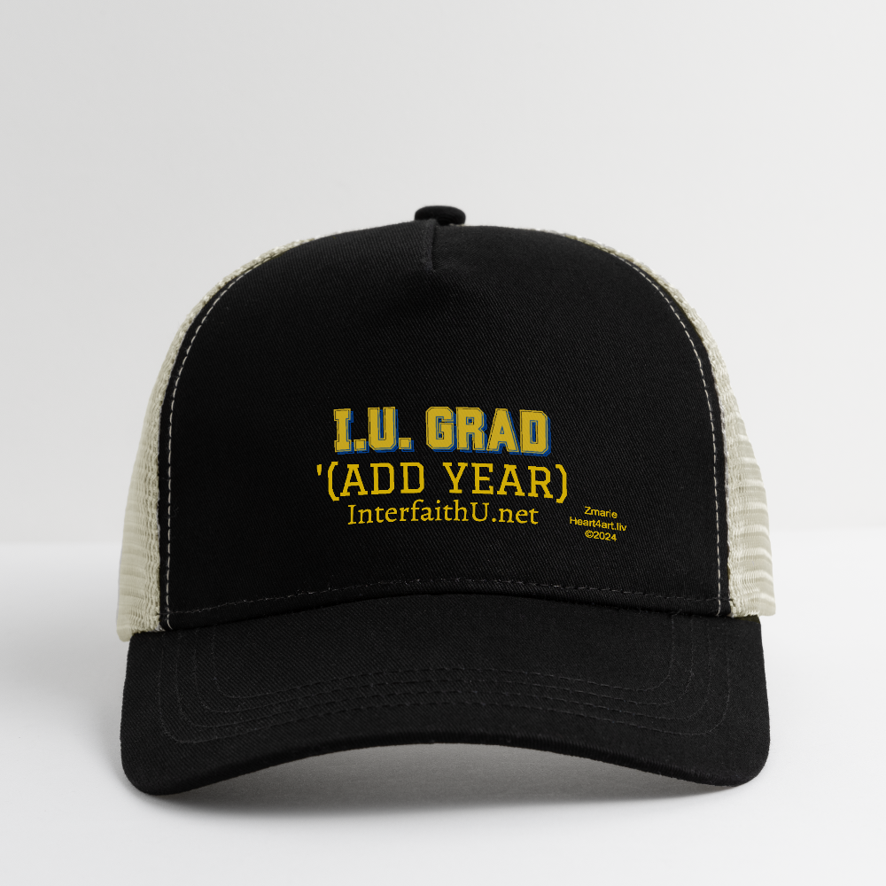 Interfaith University Eco Trucker Cap - black/oyster