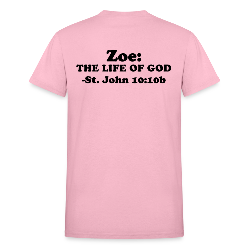 THE ZOE LIFE OF GOD Gildan Ultra Cotton Adult T-Shirt - light pink