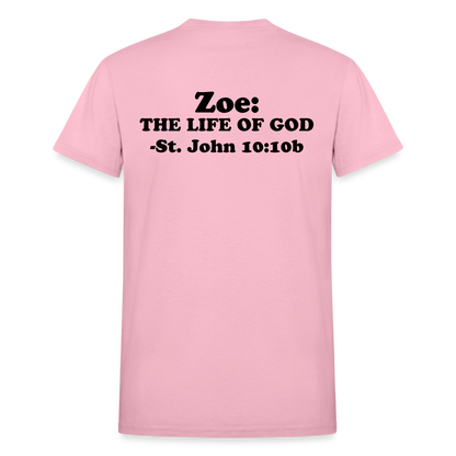 THE ZOE LIFE OF GOD Gildan Ultra Cotton Adult T-Shirt - light pink