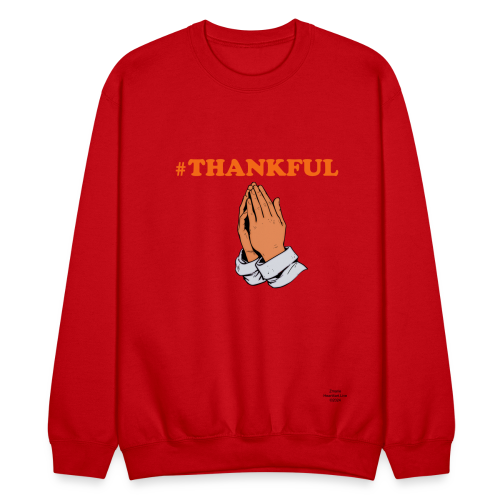#THANKFUL PRAYING HANDS Crewneck Sweatshirt - red