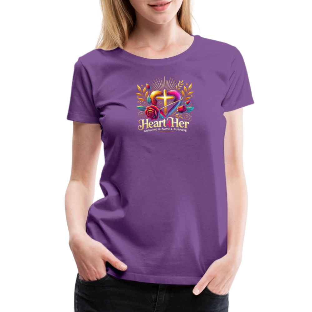 Heart4Her Women’s Premium T-Shirt - purple