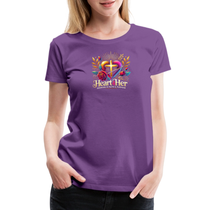 Heart4Her Women’s Premium T-Shirt - purple