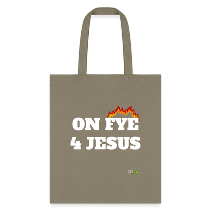 ON FYE 4 JESUS Tote Bag - khaki