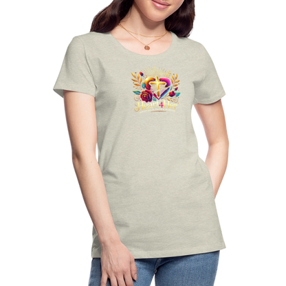 Heart4Her Women’s Premium T-Shirt - heather oatmeal