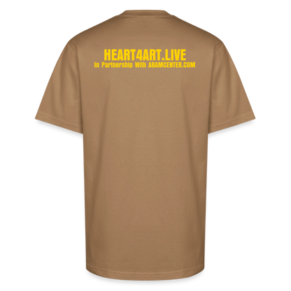 Vegetation Interpretation Unisex Oversized Heavyweight T-Shirt - khaki