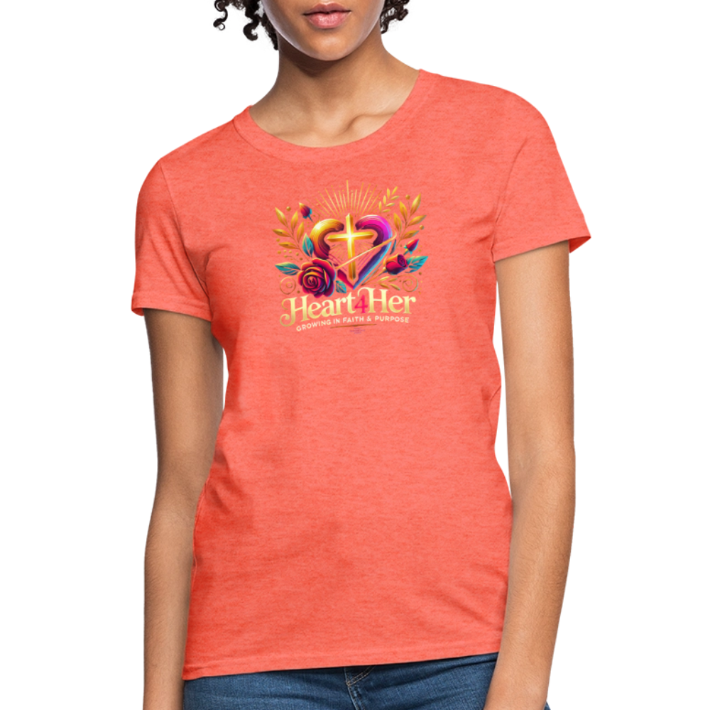 Heart4Her Women's T-Shirt - heather coral