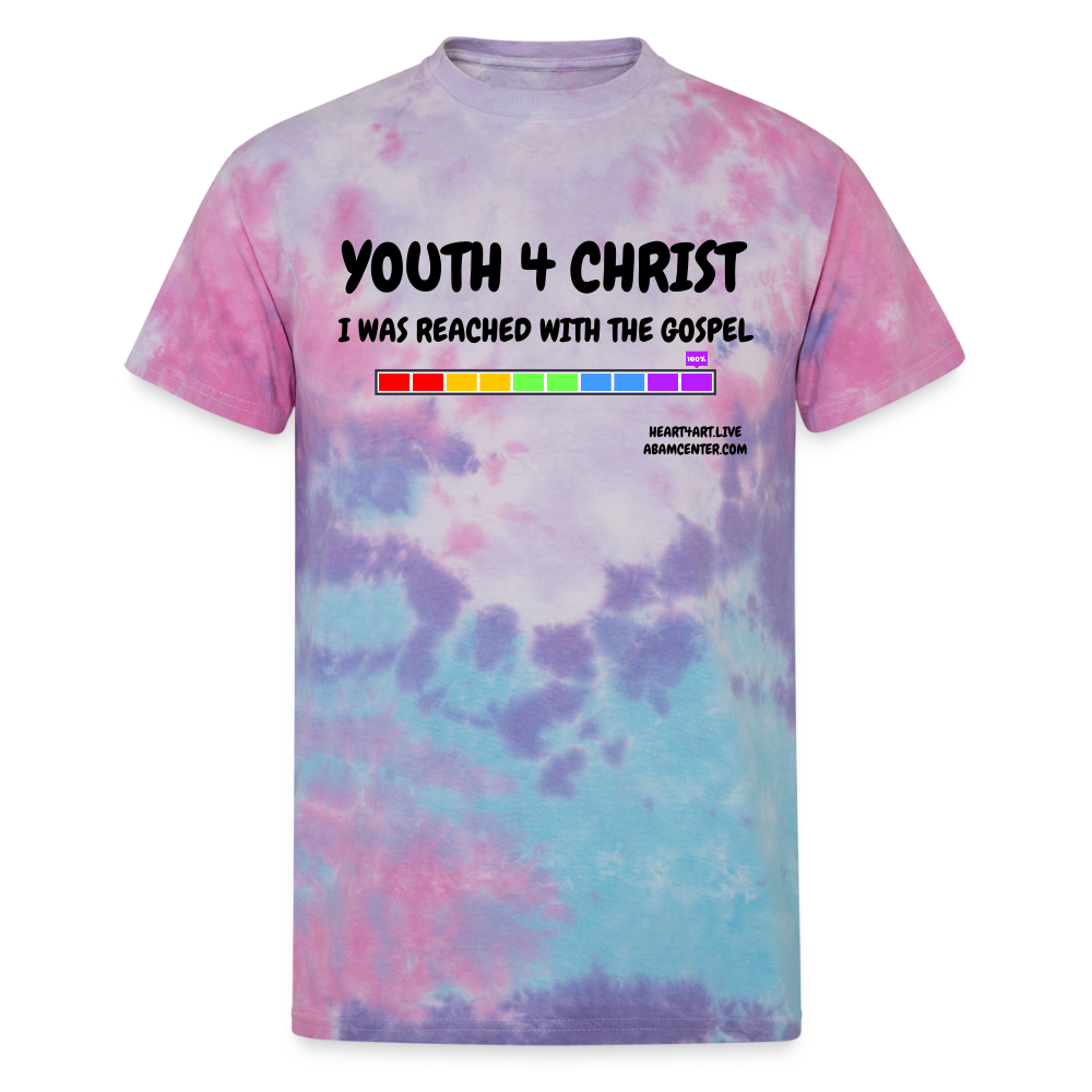 YOUTH 4 CHRIST (Y4C) I WAS REACHED...Unisex Tie Dye T-Shirt - cotton candy
