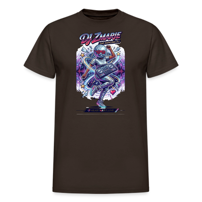 DJ ZMARIE "THE DANCING DJ" TM Gildan Ultra Cotton Adult T-Shirt - dark chocolate