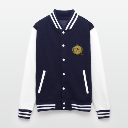 Interfaith University Heavyweight Letterman Jacket - navy/white