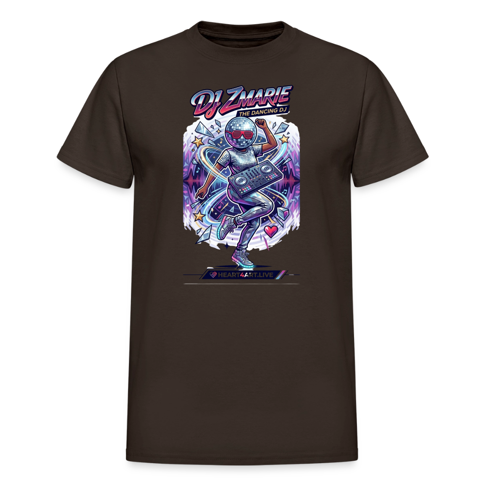 DJ ZMARIE "THE DANCING DJ" TM Gildan Ultra Cotton Adult T-Shirt - dark chocolate