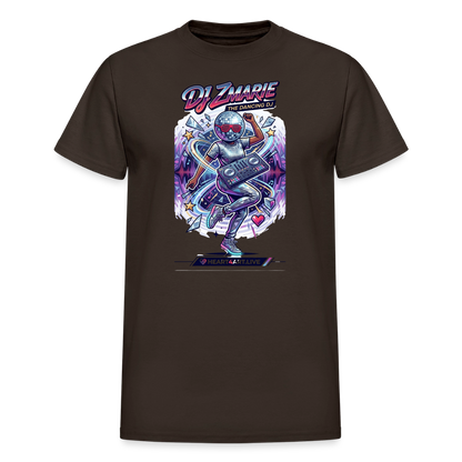 DJ ZMARIE "THE DANCING DJ" TM Gildan Ultra Cotton Adult T-Shirt - dark chocolate
