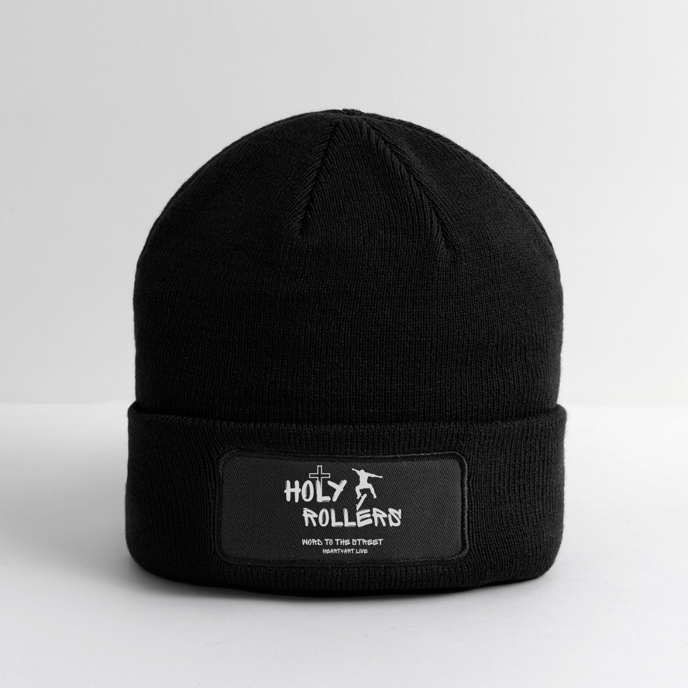 HOLY ROLLERS SKATER 🛹Patch Beanie - black