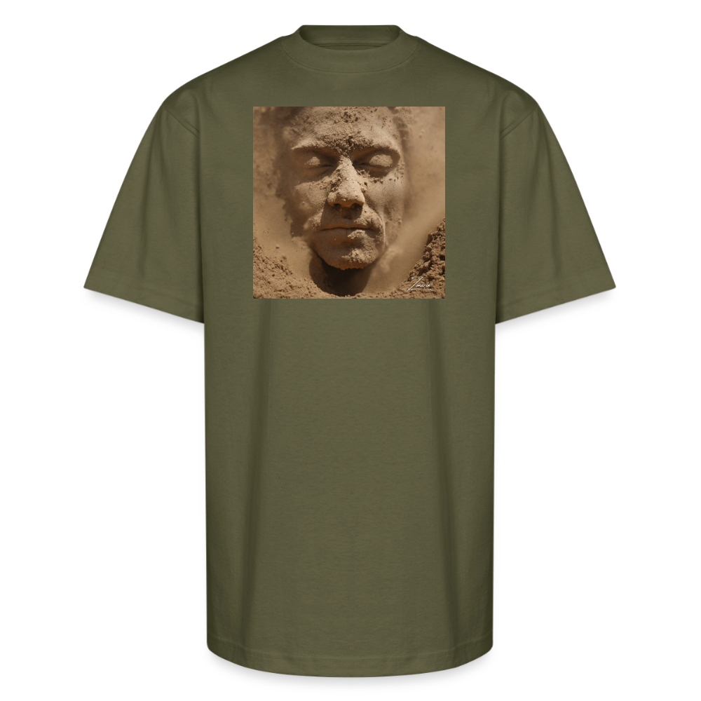 God's Creation of Man Interpretation Unisex Oversized Heavyweight T-Shirt - classic olive
