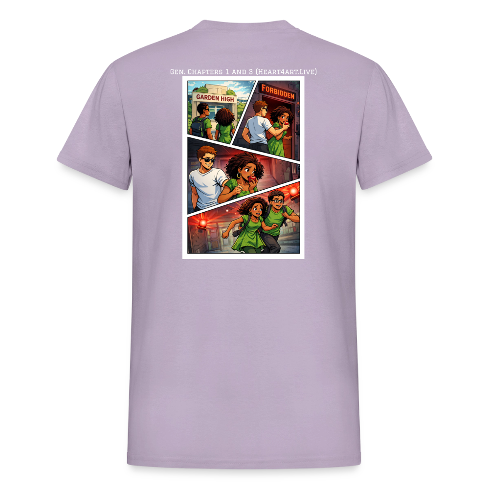 ADAM AND EVE (GENESIS CHAPTERS 1-3 COMIC STYLE ildan Ultra Cotton Adult T-Shirt - orchid