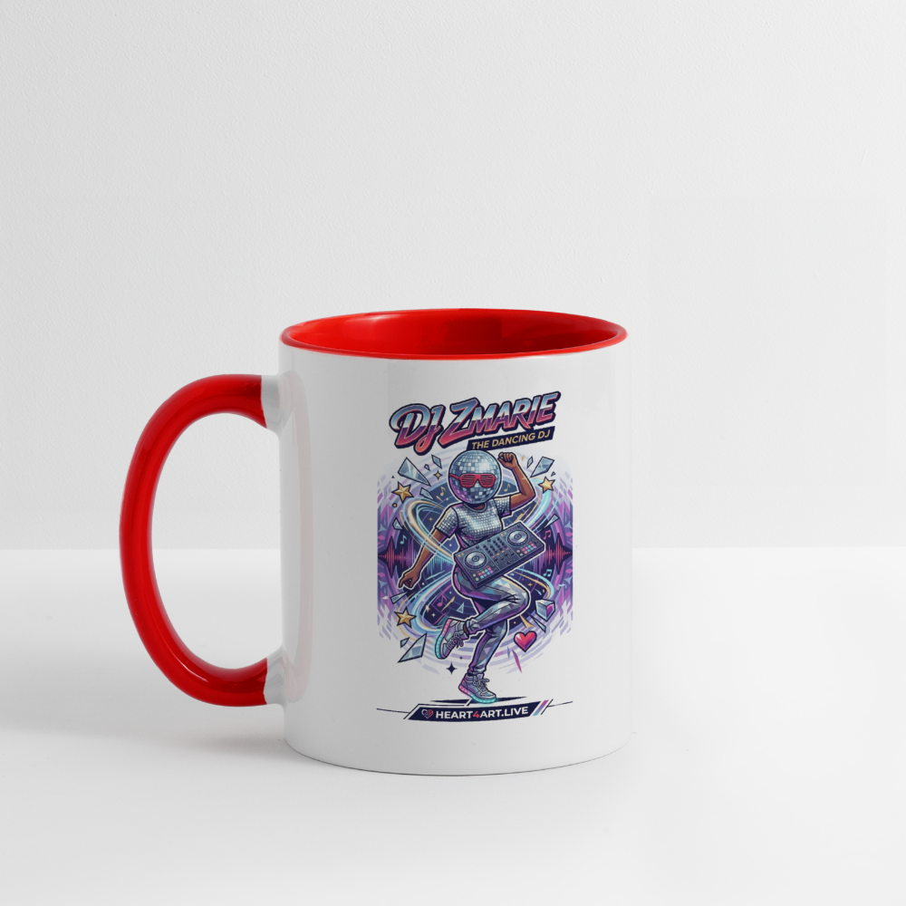 DJ ZMARIE "THE DANCING DJ" Multi-Color Mug - white/red
