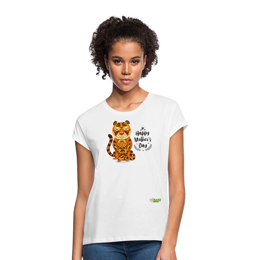 Happy Mother's Day- Tiger (Women's Relaxed Fit T-Shirt) - white