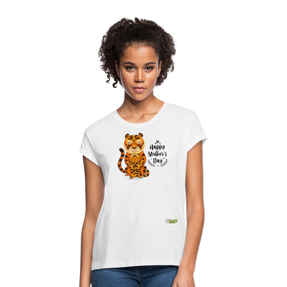 Happy Mother's Day- Tiger (Women's Relaxed Fit T-Shirt) - white