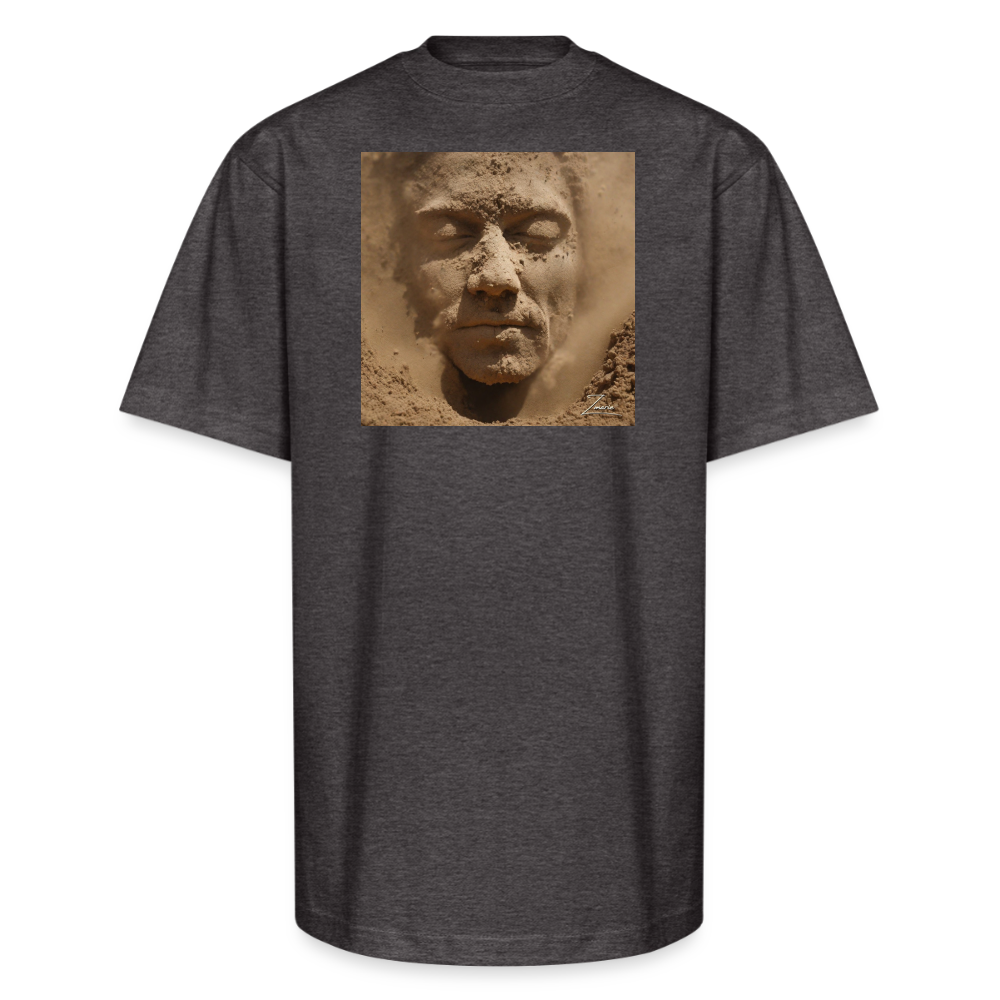 God's Creation of Man Interpretation Unisex Oversized Heavyweight T-Shirt - charcoal grey