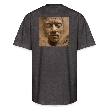 God's Creation of Man Interpretation Unisex Oversized Heavyweight T-Shirt - charcoal grey